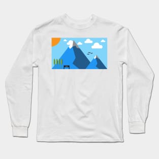 Flat-shaded Alps Long Sleeve T-Shirt